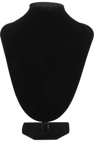 Veemoon Busto para Collares, Soporte para Joyas Busto, Organizador de Joyas de Plástico Negro para Exhibir y Ordenar Collares en Casa o Tienda