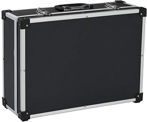 Lumanois Valigetta per Attrezzi 46x33x16 cm Nera in Alluminio, Articoli di ferramenta,Accessori ferramenta,Conservazione/Ordine Attrezzi,Cassette degli Attrezzi, 2.99kg-91847