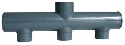 hidroten 409 – Collecteur 3 voies 409 diamètre 63 mm PVC Gris