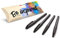Pentel Arts Brush Sign Pen SES15C, Brush Felt, Black, Pack of 4