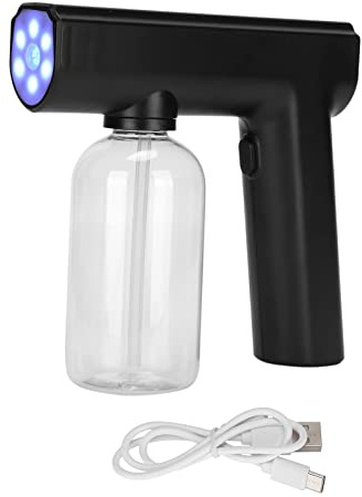 Dampfpistole, Elektrische Spritzpistole, Nanometer-Zerstäuber, Kabelloser Multifunktions-Nebel, Wiederaufladbare Spritzpistole, Nano-Sprühgerät, Wassernebel-Dampfpistole-Sprühmaschine(Schwarz)