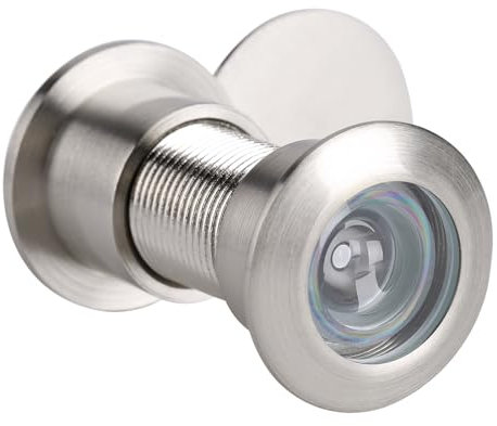 Judas de Porte Grand Angle de Visionnement de 28 Mm Grand degré avec Couverture de confidentialité Robuste pour Porte D'hôtel de Bureau à Domicile 35 Mm-60 Mm (Tréfilage)