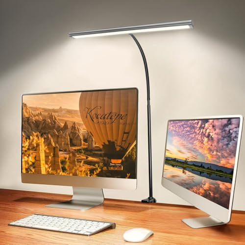 Aisutha Schreibtischlampe LED,Dimmbare Schreibtischlampe mit 3 Farben&10 Helligkeitsstufen,Lampe mit 160 Led Perlen,360° Schwanenhals Tischlampe mit Stecker,Tageslichtlampe für Büro,Zuhause