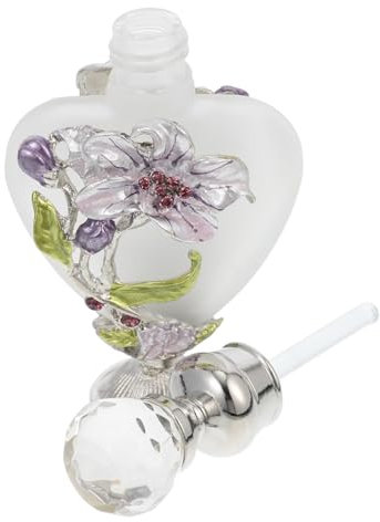 Healeved Vintage Painted 10ml Empty Glass Aroma Essence Bottle Retro Middle Eastern Design, Refillable Perfume Accessory for Household Aromatherapy and Fragrance Storage