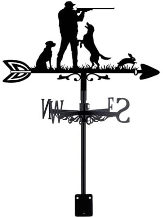 SUPERDANT Banderuola Segnavento per Cani Da Caccia e Banderuola Vento Cani Animali Segnavento da Tetto Giardino Direzione Vento Decorativa Decorazione Esterna