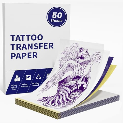 Foglio Stencil per Tattoo, 100 pz, Formato A4, Foglio Stencil Termico per Stampante Stencil Tattoo, Progettato per Artisti del Tattoo e Appassionati