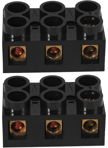 GLEAVI 2piezas Regleta De Bornas Duales De Posiciones Bloque De Preaislados Para Conexiones Eléctricas Para Industriales y Comerciales