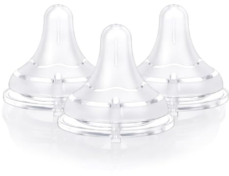 LittleForBig Silikon Soft Touch Erwachsenen Flaschensauger Ersatzteile für Flaschen - Strukturierte Oberfläche 3er-Pack