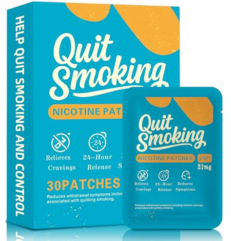 Step 1 Quit Smoking Patches, 21mg Nicotine Patches, Stop Smoking Aids Patches, Effective Smoking Patches That Work in 2 Weeks, Anti-Stickers, 30 Count