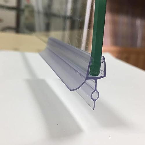 Guarnizione Inferiore Porta Doccia Senza Telaio Porte in Vetro 5/16 e 3/8,Striscia Tenuta 70 cm/27,6 con gocciolatoio,Ferma perdite della Doccia Crea barriera Contro l'acqua,Vinile Trasparente