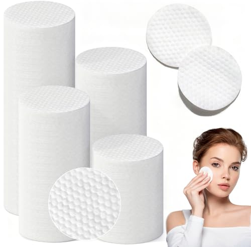 Cotton Wool Pads, 900Pcs Round Cotton Pads 100% Gentle Cotton Wool Makeup Remover Pads for Face Nails Daily Cleansing, Toning & Moisturising