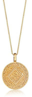 Elli Halskette Damen Münze Plättchen Vintage Look Ornament 925 Sterling Silber