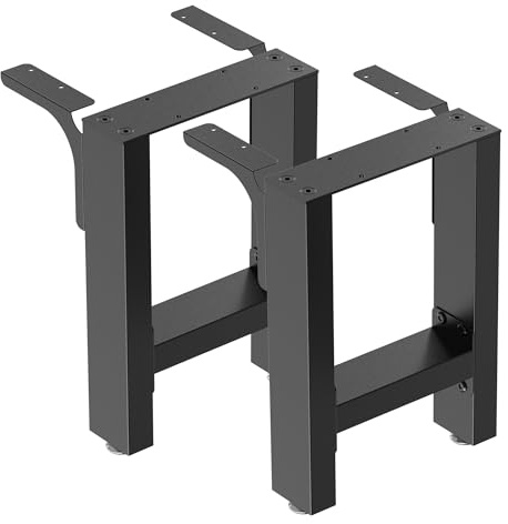 Wiltec Bankkufen aus Stahl 2er Set Vierkantrohren 30x43 cm schwarz pulverbeschichtet Bankgestell Bankbeine Tischbeine Tischgestell