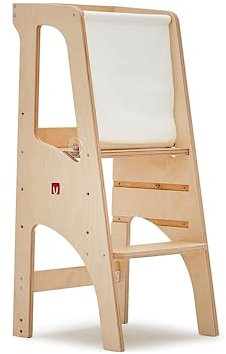 Der Bianconiglio Kids® EVO Lernturm: Vielseitigkeit, Verstellbarkeit und Sicherheit - EN71/3, abgerundete Kanten - Handgefertigt in Italien mit ökologischen Materialien