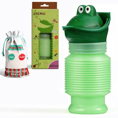 Topcloud Krympbar urinal, 600 ml manlig kvinna bärbar mobil toalett potta kiss urin flaska, återanvändbar nödurinoar för camping bil resor trafik sylt och kö