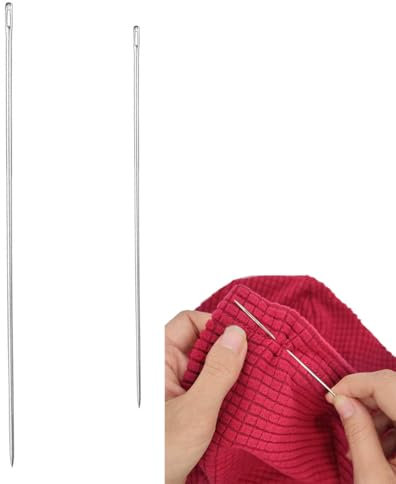 12、10 Inch Upholstery Needles Large Eye Stitching Needles Hand Sewing Needles Stainless Steel Straight Hand Sewing Needles for Home Hand Sewing Leather Tapestry Embroidery Tufting Webbing Carpet