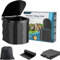 DUOJIN Camping Toilet, Portable Toilet for Adults & Kids, Folding Waterproof Porta Potty for Camping, Car, Bucket, Travel, Outdoor, Hiking, Trips, Boat, Beach, Tent (Black)