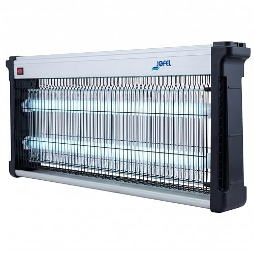 Jofel AJ55500, DT-20 elektrisk insektsdödare med 2 rör UV-LED-ljus, insektsintraktionskraft: 2 x 20 W (2 rör)