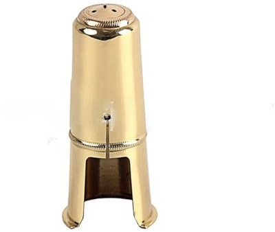 YUTONG Tenor Saxophone Mouthpiece Cap with Ligature, Gold, Metal, B♭, Mouthpiece Accessory