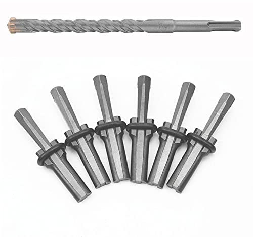 6 piezas de cuña de grado industrial y cuñas de plumas, divisor de piedra de acero de alta dureza y broca de martillo giratorio, herramienta de mano para dividir piedra de roca de mármol de hormigón,