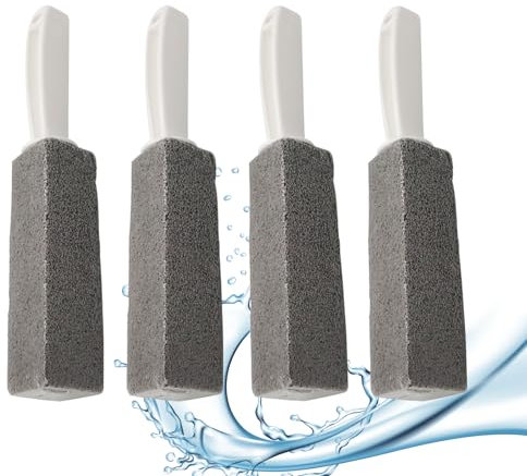 Cleaning Block,4 pezzi Pietra Pulizia WC,Pietra Pomice per WC,Pietra Pomice con Manico,Pietra Pomice Spazzole per Pulizia,Adatto a bagni, Cucine e Toilette