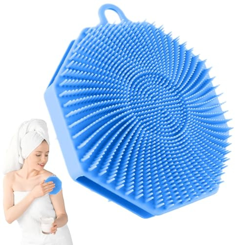 Scrub Silicone - Spazzolatura Del Corpo Sotto La Doccia | Doppio Lato Riutilizzabile Morbido per La Cura Quotidiana Bagno Palestra Spa Viaggi