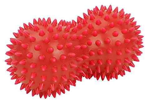 Fauitay Bolas de masaje de lacrosse de PVC, para liberación miofascial, terapia de puntos, nudos musculares y terapia de yoga (rojo)
