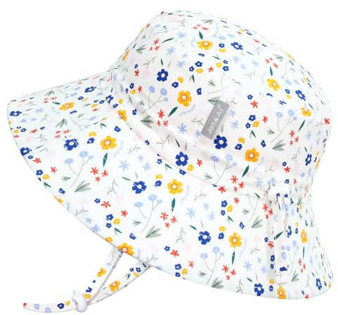 JAN & JUL Chapeau de soleil unisexe, Fleurs des champs, 2-5 ans