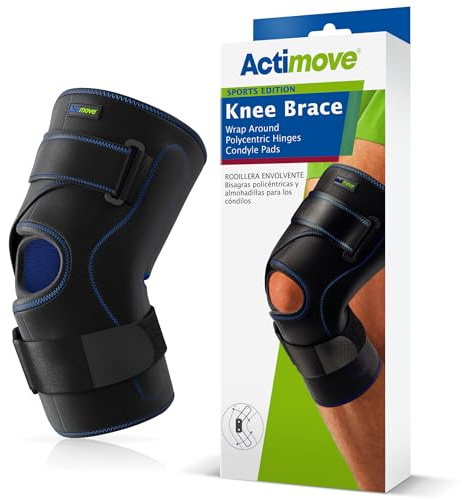 Actimove - Sports Edition - Wrap-Around Hinged Knee Brace - Provides Pain Relief & Support - Latex and Neoprene Free- Medium