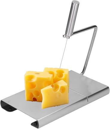 BIKING Cheese Slicer, Stainless Steel Cheese Cutter with Blade, Scale Wire Cheese Slicer, Kitchen Cutting Slicing Tool for Cheese Butter