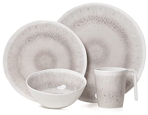 Vaisselle de camping en mélamine - 4 pièces - Pour 1 personne - Design : enclume - Verres à vin - Verres à champagne - Vaisselle de cuisine