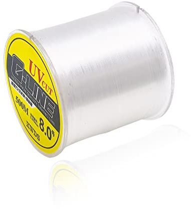 NUWIQ 0,47mm 500m Nylon Angelschnur - Transparent Monofilament Angelschnur - Hält Einer Maximalen Zugkraft von 13kg Stand für Fische mit einem Gewicht von weniger als 22,5 KG