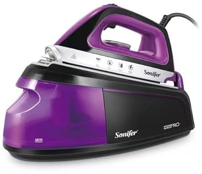 EMPOTEC Ferro da Stiro SF-9053 Piastra in Ceramica con Caldaia Serbatoio 1.2 Litri Removibile 2400 watt Vapore Continuo e Verticale 40-50g al Minuto