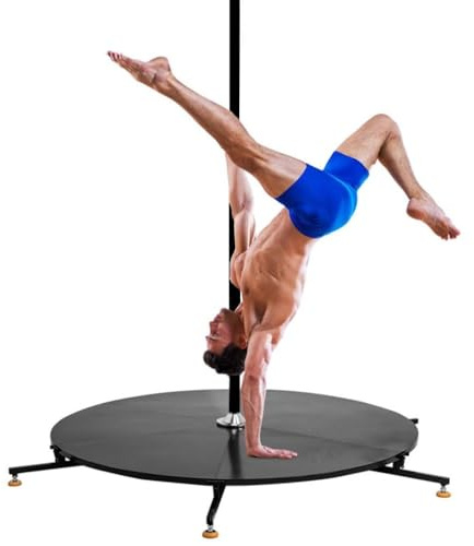 HamoM Barra Pole Dance Poste De Baile Móvil Portátil, Escenario De Tubo De Acero con Mango De Silicona, Antideslizante Y Absorción De Sudor, Carga Máxima 200 Kg
