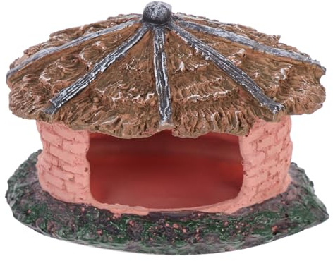 VICASKY Cachette Grotte pour Reptiles Et Lézards, Abri Décoratif en Résine Naturelle, Taille Moyenne, Habitat Terrarium, Convient pour Lézards Et Tortues Adultes
