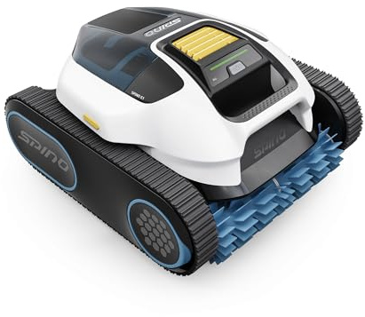 Spino E1 Robot Piscina Senza Fili, 210 Minuti di Autonomia, 21950 LPH Max, 5 Modalità, Pulizia Pareti e Linee d'acqua, Controllo App, Viaggio SmartArc, Pulitori Automatici per Piscine 150㎡