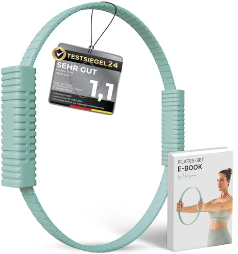 NEOLYMP Pilates Ring – Effektiver Fitnessring für Core-Training, Arme, Beine & Beckenboden – Pilatesring mit rutschfesten Softgrip-Silikon-Griffen für sicheren Halt – Pilates Zubehör (Sky-Blue)