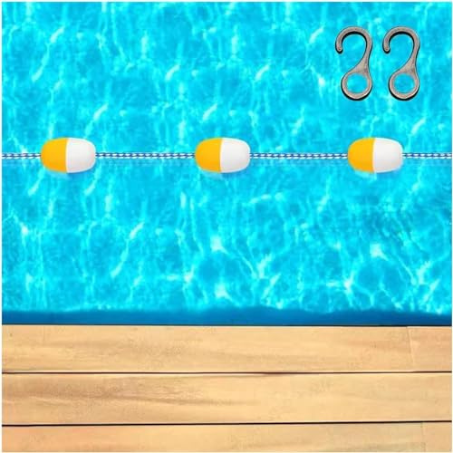 80m flytande poolavdelare simlina - slitstarkt simrep med 2 krokar for förbättrad simning(90meters)