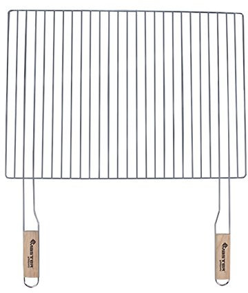 Grille de cuisson 54 x 38 cm avec 2 poignées en bois en acier chromé