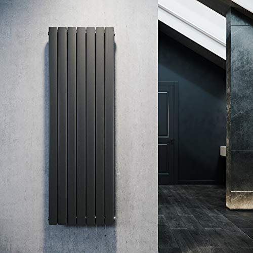 ELEGANT Radiateur plat design, 1600 x 539 mm, Anthracite, Double couche, Radiateur de salle de bain, Panneau vertical