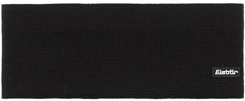 Eisbär Havel High Stirnband schwarz – Klassisches Design, 10 cm Höhe, Merino-Mix (mulesingfrei), Kuscheliges Fleece-Innenband, Perfekt für Outdoor-Aktivitäten – In Verschiedenen Farben Erhältlich