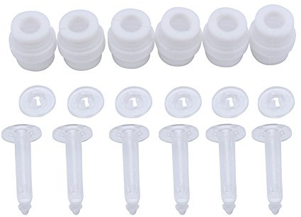 Dämpande stötfångargummikula, förpackning med 6 dämpande gummistötfångarkulor och antidroppstift som är kompatibla med 3