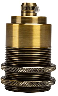Portalampada E27 vintage Edison, attacco lampada in ottone EC1616