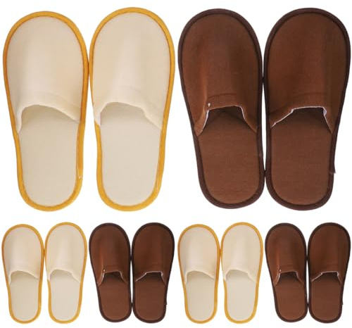 FRCOLOR Pantofole Usa E Getta Bambini Set 6 Paia Ciabatte Da Camera Morbide E Traspiranti Pantofole Da Viaggio Per Casa Hotel Spa Aereo 28.00X11.00X1.00 Cm