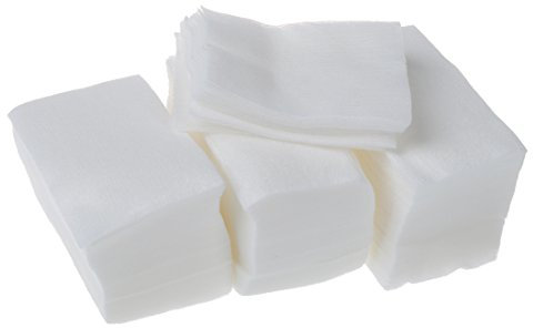 RIKEL 320pcs Coussins de coton Rectangulaire blancs de Demaquillant a ongles et Nettoyage de