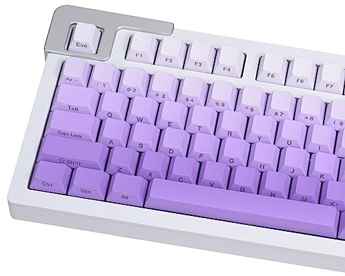 Lot de 125 Touches Cherry Profile Dye Sub PBT pour claviers mécaniques Cherry MX 60% 65% 95% Violet dégradé