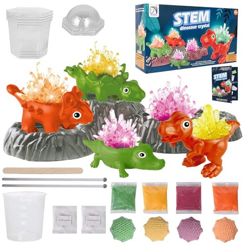 Kristalle Züchten Experimentierset, 4 Farben Kristalle Experimentierkasten für Kinder ab 8 Jahren, Wachsen Züchten Wissenschaftler Spielzeug Geschenke, Kristalle Selbst Züchten für Kinderzimmer