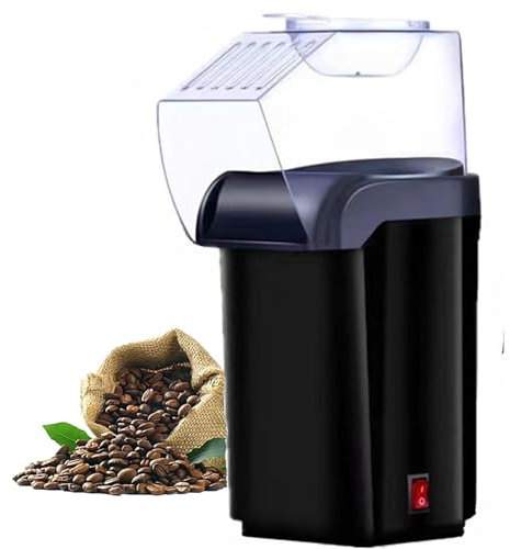UZIAH Tostador De Café Eléctrico 1200 W Tostador De Granos De Café Eléctrico para El Hogar, Tostador De Café, Estufa, Uso Doméstico,Negro