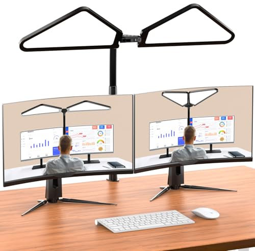 LETIANPAI Schreibtischlampe mit 4 Farbtemperaturen & 5 Helligkeitsstufen – Blendfreie Arbeitsleuchte für Büro, Homeoffice und Zeichenarbeit, flexibel verstellbar, augenschonend für langes