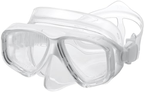 PATIKIL Swim Goggles with Nose Cover, Silicone Scuba Diving Mask Anti-Fog Snorkel Dive Goggles Snorkeling Dive Mask Gear for Youth Junior Adult Scuba Diving, White